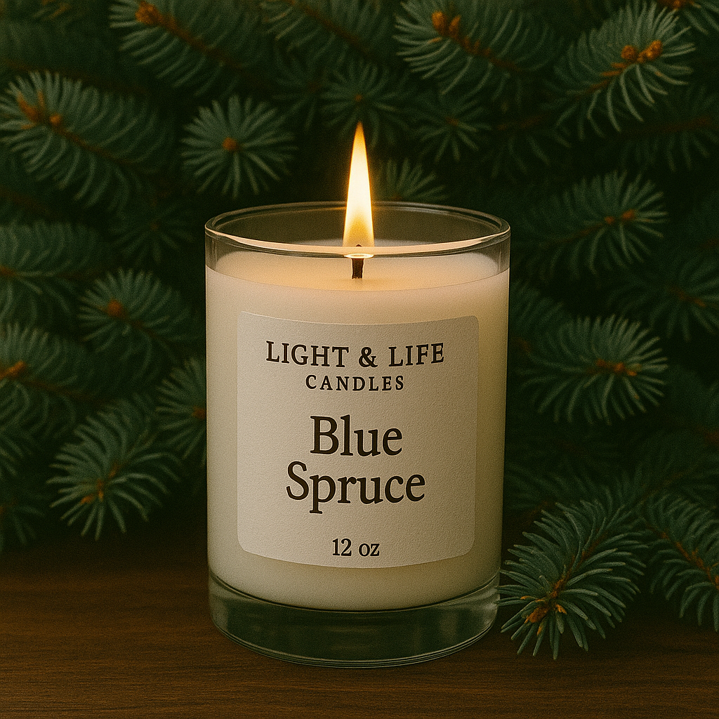 Blue Spruce scented 12oz Candle