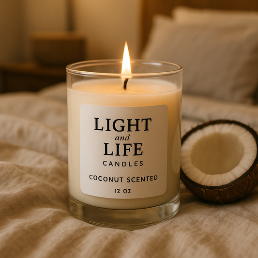 Coconut scented 12oz Candle