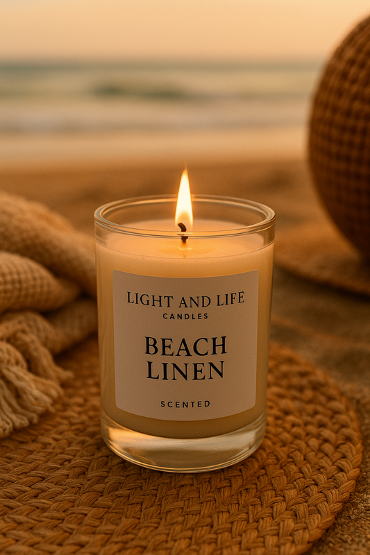 Beach linen scented 12oz Candle
